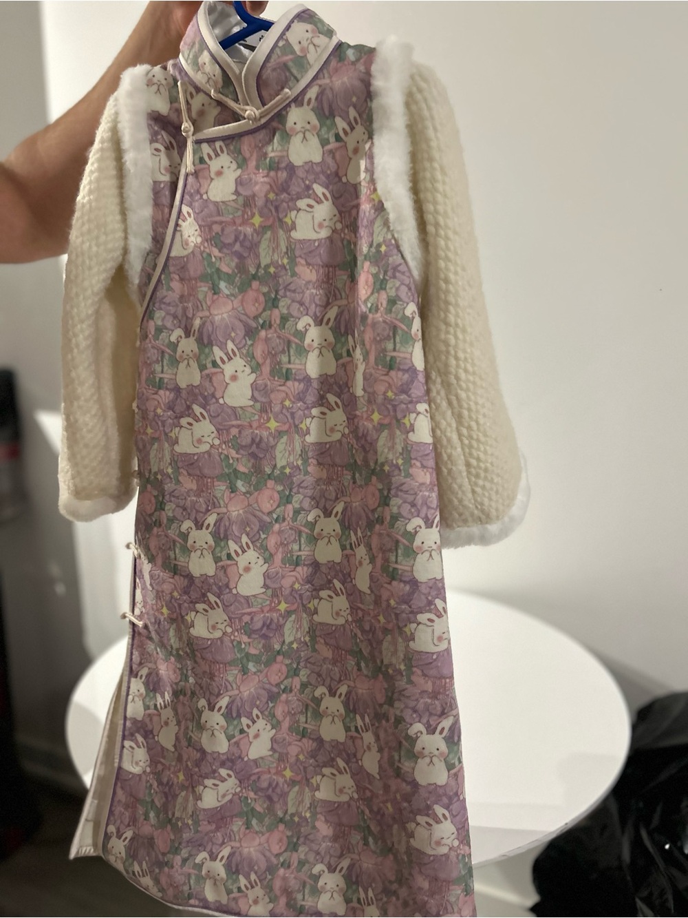 Adorable Bunny Print Chinese New Year Dress | Girl size 120 | Kawaii
